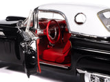 1957 Ford Thunderbird Black with White Top and Red Interior "American Muscle" Series 1/18 Diecast Model Car by Auto World