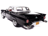 1957 Ford Thunderbird Black with White Top and Red Interior "American Muscle" Series 1/18 Diecast Model Car by Auto World