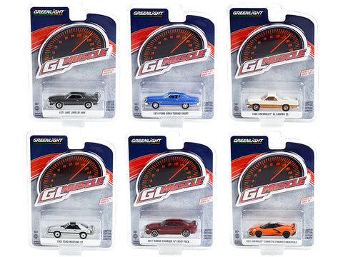 "Greenlight Muscle" Series #26 (6 Piece Set) 1/64 Diecast Models by Greenlight