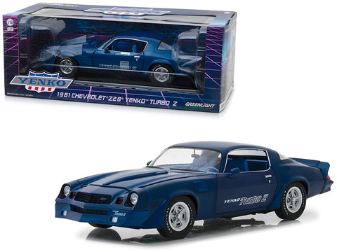 1981 Chevrolet Z28 "Yenko" Turbo Z Blue 1/18 Diecast Model Car by Greenlight