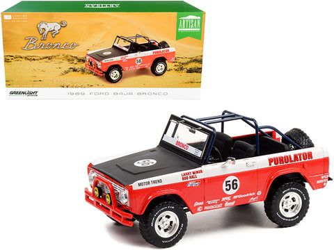 1969 Ford Baja Bronco #56 "Purolator" Tribute Edition "Artisan Collection" 1/18 Diecast Model by Greenlight