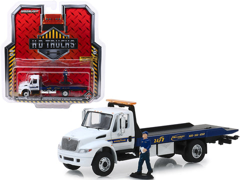 International Durastar Flatbed "Goodyear Roadside Service" with Repair Man Figure "H.D. Trucks" Series #16 1/64 Diecast Model by Greenlight