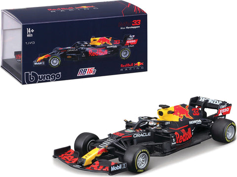 Aston Martin Red Bull Racing RB16B #33 Max Verstappen Formula One F1 (2021) 1/43 Diecast Model Car by Bburago