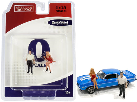 "1970s Era Figure Set" (2 Piece Set) #2 for 1/43 Scale Models by American Diorama