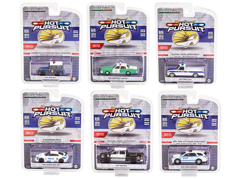 "Hot Pursuit" Series #40 (6 Piece Set) 1/64 Diecast Models by Greenlight