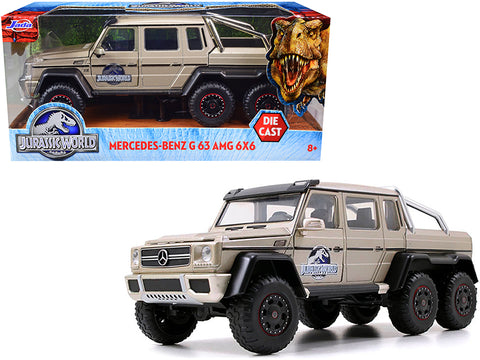 Mercedes-Benz G 63 AMG 6x6 Pickup Truck Silver Metallic "Jurassic World" 1/24 Diecast Model by Jada