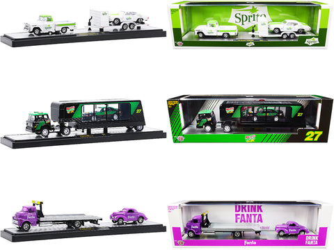 "Auto Haulers - 3 Sodas" Release #13 (3 Piece Set) 1/64 Diecast Models by M2 Machines