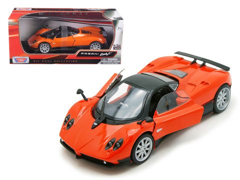 Pagani Zonda F Orange 1/24 Diecast Model Car by Motormax