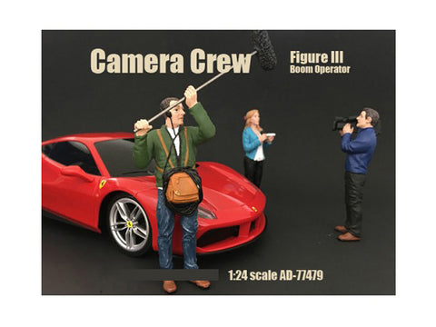 "Camera Crew" Figure #3 "Boom Operator" For 1:24 Scale Diecast Models by American Diorama