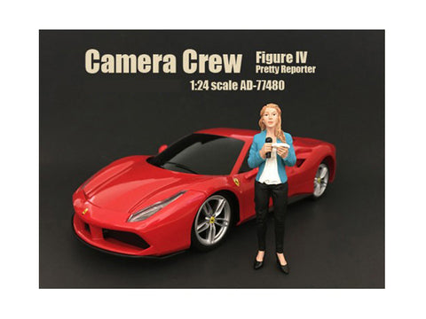 "Camera Crew' Figure #4 "Pretty Reporter" For 1:24 Scale Diecast Models by American Diorama