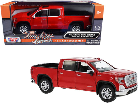 2019 GMC Sierra 1500 SLT Crew Cab Pickup Truck Red 1/24 - 1/27 Diecast Model by Motormax