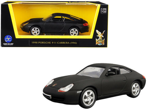 1998 Porsche 911 (996) Carrera Matte Black 1/43 Diecast Model Car by Road Signature