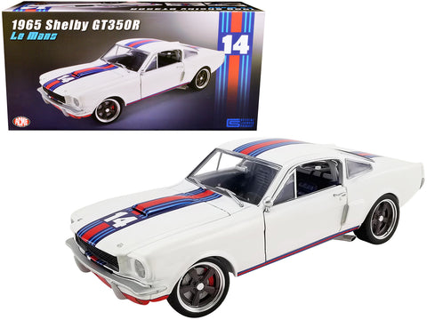 1965 Shelby GT350R Street Fighter #14 White with Red and Blue Stripes "Le Mans" Limited Edition to 1176 pieces Worldwide 1/18 Diecast Model Car by ACME