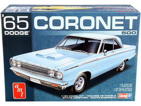 1965 Dodge Coronet 500 Plastic Snap Model Kit 1/25 Scale Model by AMT