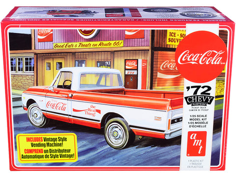 1972 Chevrolet Fleetside Pickup Truck with Vending Machine "Coca-Cola" Plastic Model Kit (Skill Level 3) 1/25 Scale Model by AMT