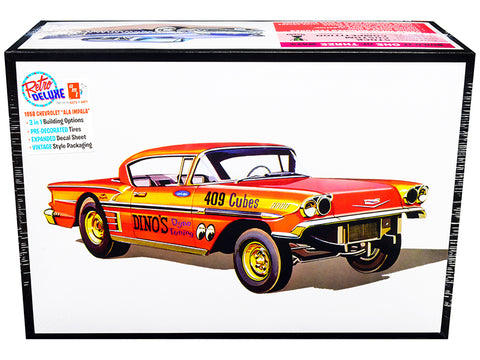 1958 Chevrolet Impala "Ala-Impala" 3-in-1 Plastic Model Kit (Skill Level 2) 1/25 Scale Model by AMT