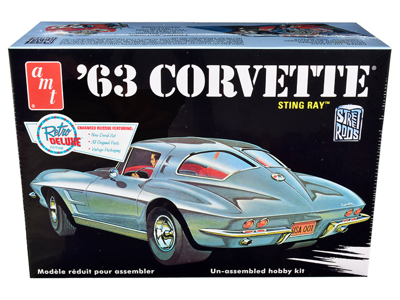 1963 Chevrolet Corvette Stingray Plastic Model Kit (Skill