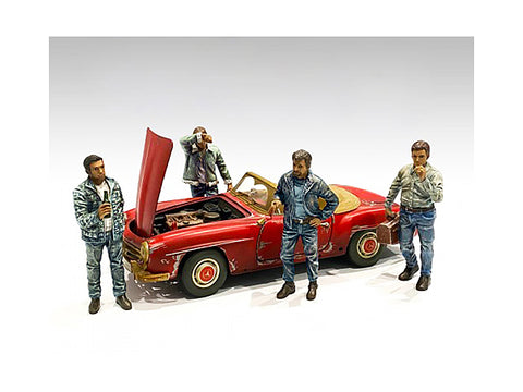 "Auto Mechanics" (4 Piece Figure Set) for 1/24 Scale Models by American Diorama