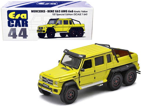 Mercedes Benz G63 AMG 6x6 Pickup Truck Kinetic Yellow "1st Special Edition" 1/64 Diecast Model by Era Car