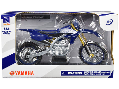 Yamaha YZ-450F Motorcycle Blue 1/12 Diecast Model by New Ray