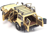 Toyota Land Cruiser 60 RHD (Right Hand Drive) Beige with Stripes and Roof Rack with Accessories 1/18 Diecast Model by Kyosho