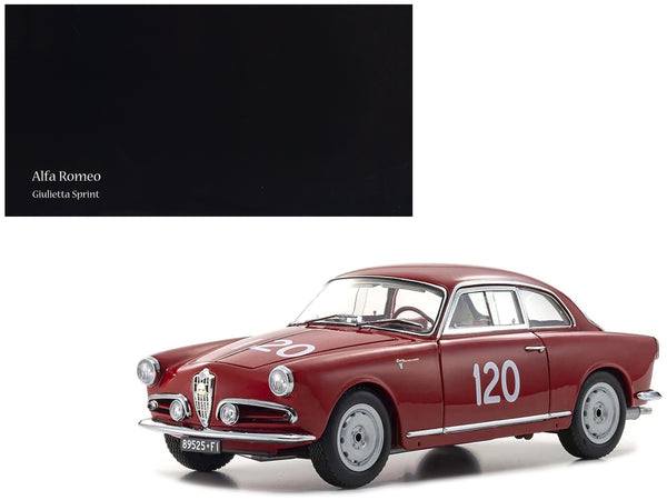 Alfa Romeo Giulietta SV #120 Giorgio Becucci - Pasquale Cazzato "Mille Miglia" (1956) 1/18 Diecast Model Car by Kyosho