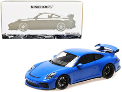 2018 Porsche 911 GT3 Blue 1/18 Diecast Model Car by Minichamps