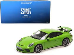 2018 Porsche 911 GT3 Yellow Green "Shmee150" Limited Edition to 438 pieces Worldwide 1/18 Diecast Model Car by Minichamps