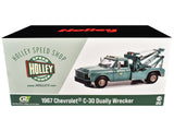 1967 Chevrolet C-30 Dually Wrecker Tow Truck "Holley Speed Shop" Green 1/18 Diecast Model by Greenlight