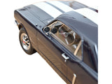 1965 Ford Mustang Hardtop Coupe Nightmist Blue Metallic with White Stripes 1/18 Diecast Model Car by Norev