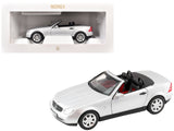 1996 Mercedes-Benz SLK Convertible Brilliant Silver Metallic 1/18 Diecast Model Car by Norev