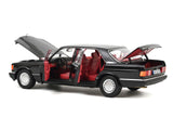 1991 Mercedes-Benz 560 SEL Type W126 Black with Red Interior 1/18 Diecast Model Car by Norev