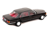 1991 Mercedes-Benz 560 SEL Type W126 Black with Red Interior 1/18 Diecast Model Car by Norev