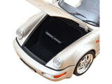 1992 Porsche 911 Carrera 2 Turbo Look Cabriolet Zermatt Silver Metallic 1/18 Diecast Model Car by Norev