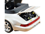 1992 Porsche 911 Carrera 2 Turbo Look Cabriolet Zermatt Silver Metallic 1/18 Diecast Model Car by Norev