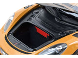 2023 Porsche Cayman GT4 RS Weissach Pack Bahama Yellow with Carbon Hood 1/18 Diecast Model Car by Norev