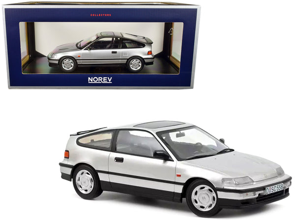 1990 Honda CRX Silver Metallic with Sunroof 1/18 Diecast Model Car by Norev
