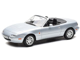 1991 Mazda MX-5 Convertible Silver Metallic 1/18 Diecast Model Car by Norev