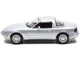 1991 Mazda MX-5 Convertible Silver Metallic 1/18 Diecast Model Car by Norev