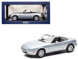 1991 Mazda MX-5 Convertible Silver Metallic 1/18 Diecast Model Car by Norev
