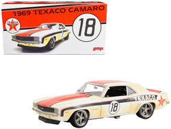 1969 Chevrolet Camaro RS #18 White with Red and Black Stripes (Raced Version) "Pro Touring - Texaco" Limited Edition to 498 pieces Worldwide 1/18 Diecast Model Car by GMP