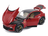 2022 Ferrari Purosangue Rosso Corsa Red with Black Top 1/18 Diecast Model Car by Polistil
