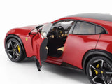 2022 Ferrari Purosangue Rosso Corsa Red with Black Top 1/18 Diecast Model Car by Polistil