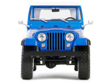 1978 Jeep CJ-7 Renegade Captain Blue Metallic with White Top "Artisan Collection" Series 1/18 Diecast Model by Greenlight