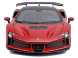 Ferrari SF90 XX Stradale Red with Black Top "Race and Play" Series 1/24 Diecast Model Car by Bburago