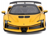 Ferrari SF90 XX Stradale Yellow with Black Top "Race and Play" Series 1/24 Diecast Model Car by Bburago