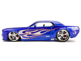 1965 Ford Mustang #5 "L. John's Racing" Candy Blue with Flame Graphics "Bigtime Muscle" Series 1/24 Diecast Model Car by Jada