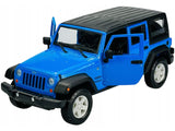 2015 Jeep Wrangler Unlimited Blue with Black Top "SE Trucks" Series 1/24 Diecast Model by Maisto