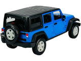 2015 Jeep Wrangler Unlimited Blue with Black Top "SE Trucks" Series 1/24 Diecast Model by Maisto