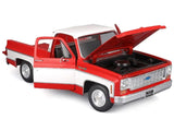 1974 Chevrolet C10 Cheyenne Super Pickup Truck Red and White "Special Edition" Series 1/18 Diecast Model by Maisto